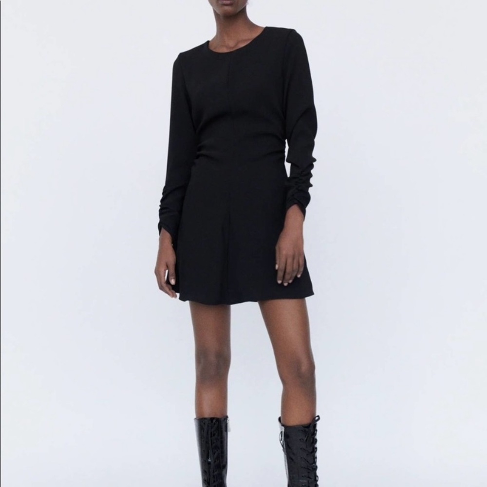 Zara mini dress with ruching